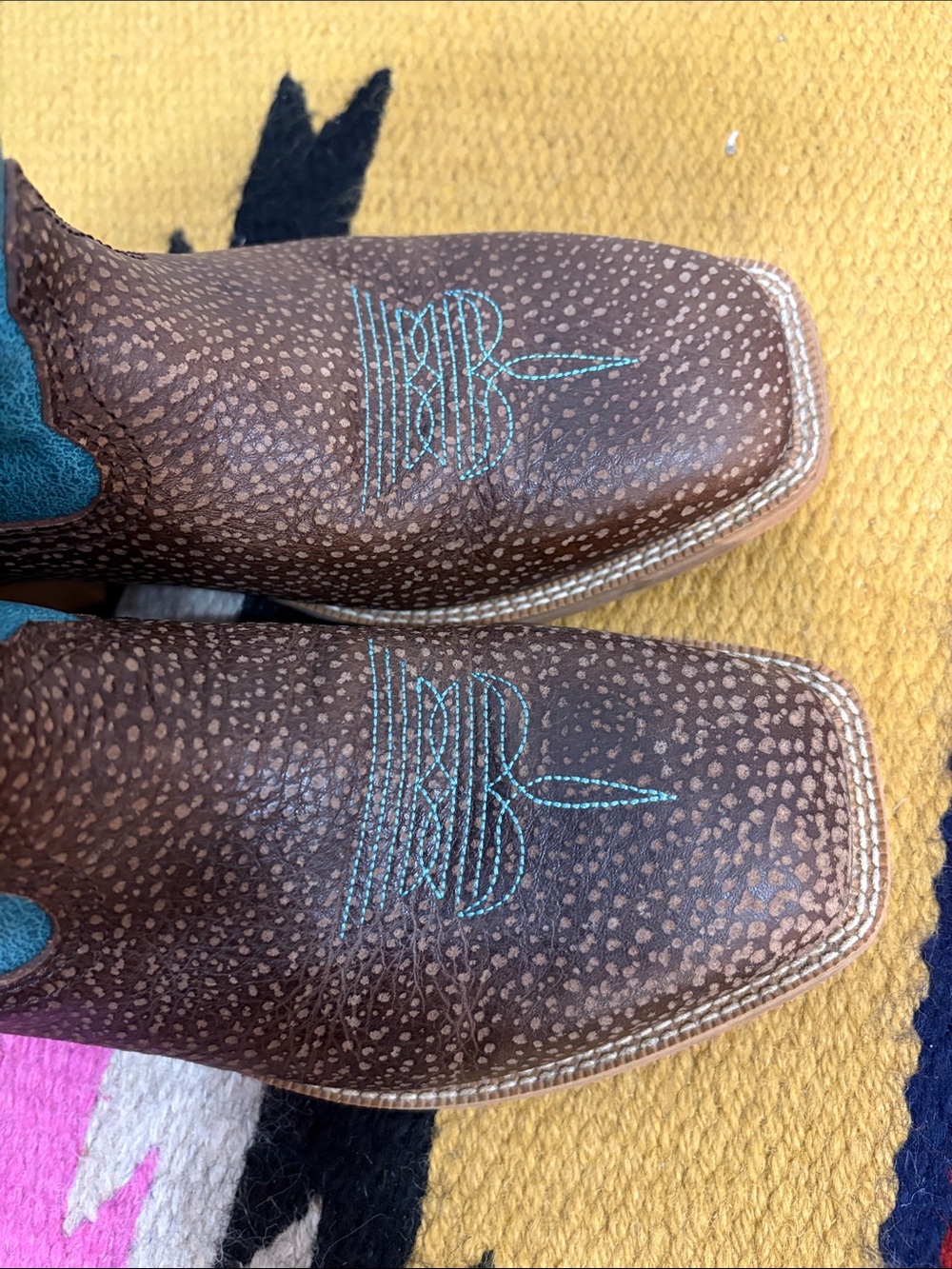 Twisted X Turquoise & Brown Cowboy Boots - Picture 8 of 8